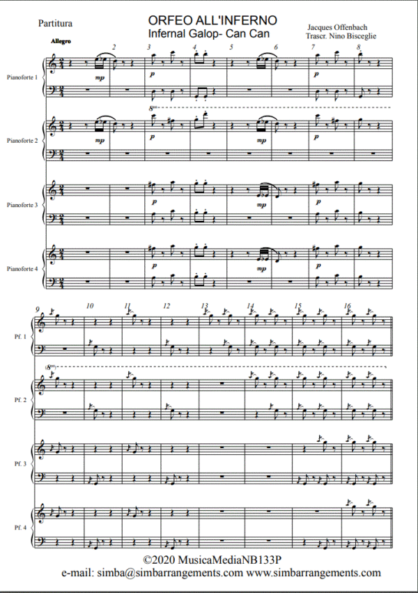 Can can Galop infernal partitura pagina1